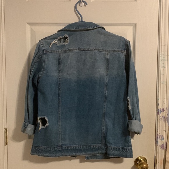 Noisy May Distressed Denim Jacket - Picture 2 of 4